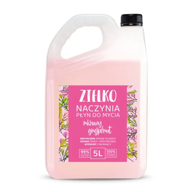 Zielko detersivo piatti pompelmo rosa 5L ecologico