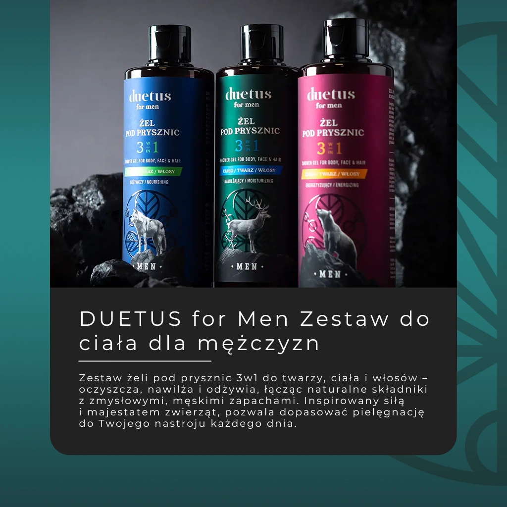 Vianek Duetus For Men set gel doccia 3in1 uomo 3 pezzi