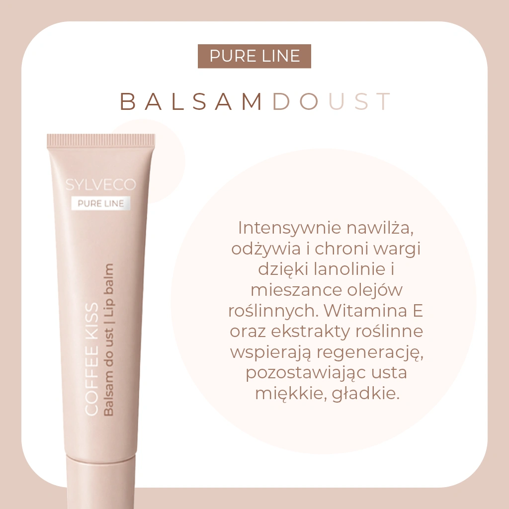 Sylveco Pure Line Balsamo Labbra Coffee Kiss Nutriente