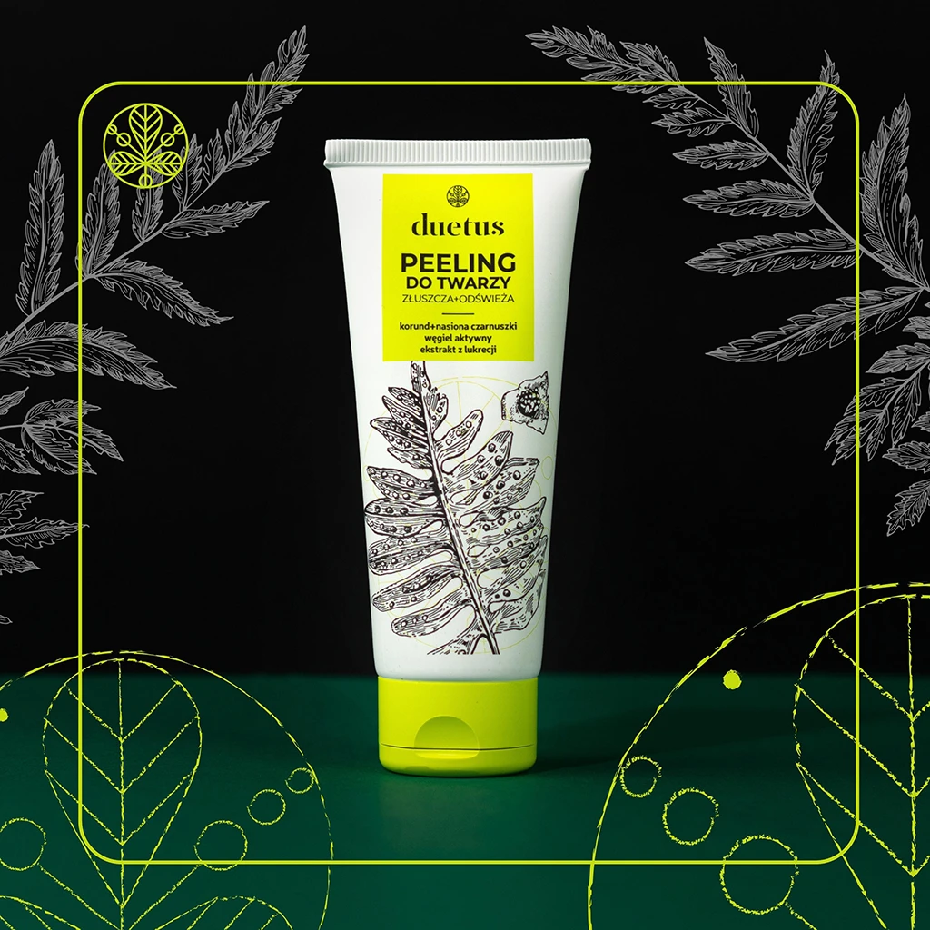 Duetus Scrub Viso Peeling Pelle Mista 75 ml Carbone Attivo