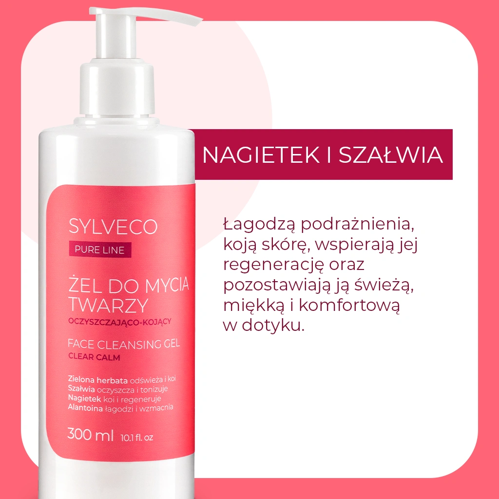 Sylveco Pure Line Gel Detergente Viso Lenitivo