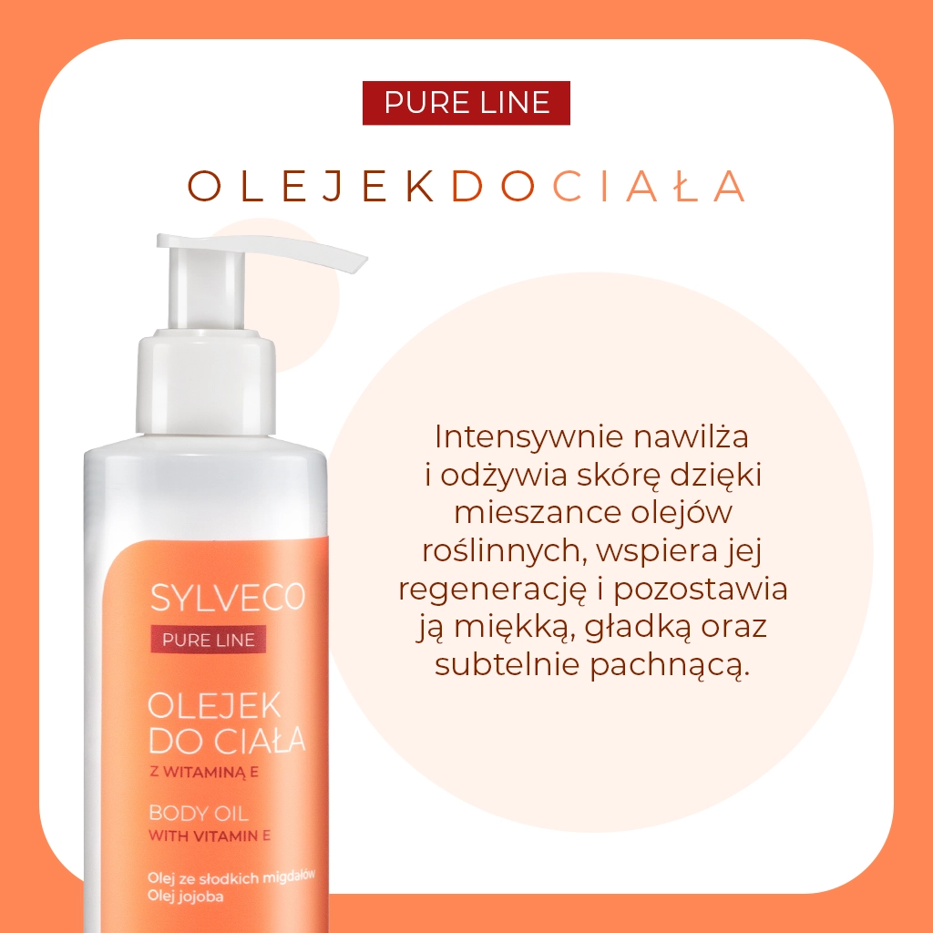 Sylveco Pure Line olio corpo nutriente alla vaniglia