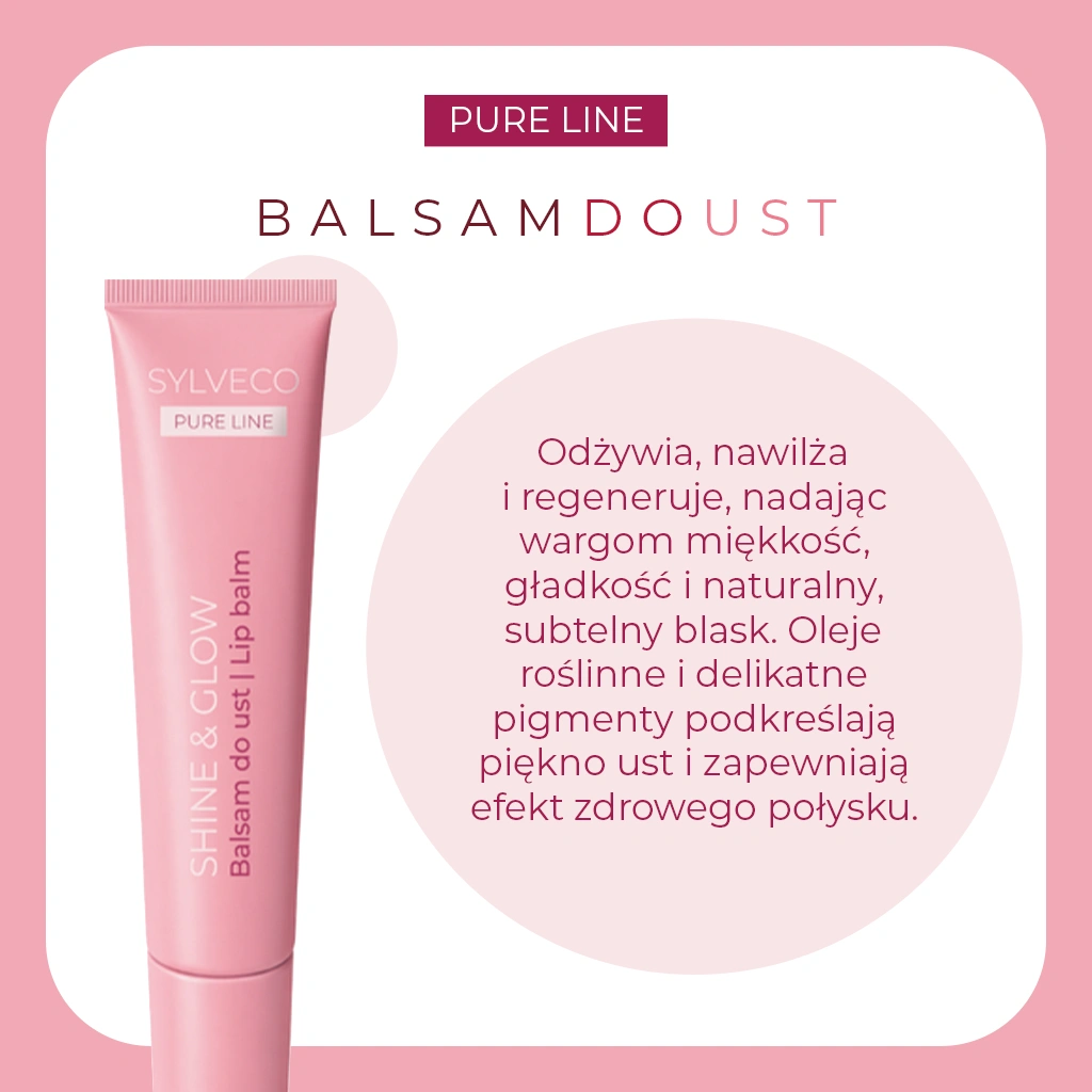 Sylveco Pure Line Shine and Glow balsamo labbra effetto glow