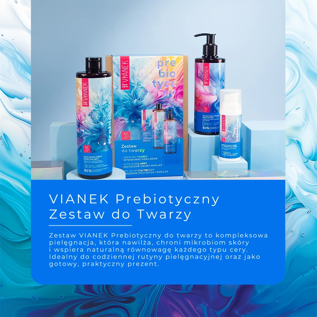Vianek Prebiotico Set Viso Idratante 3 Pezzi Routine