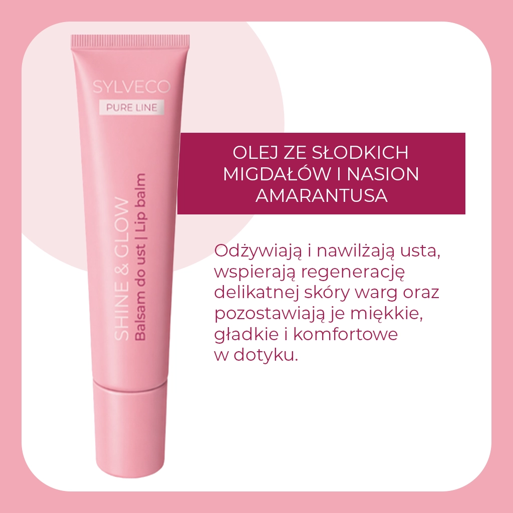 Sylveco Pure Line Shine and Glow balsamo labbra effetto glow