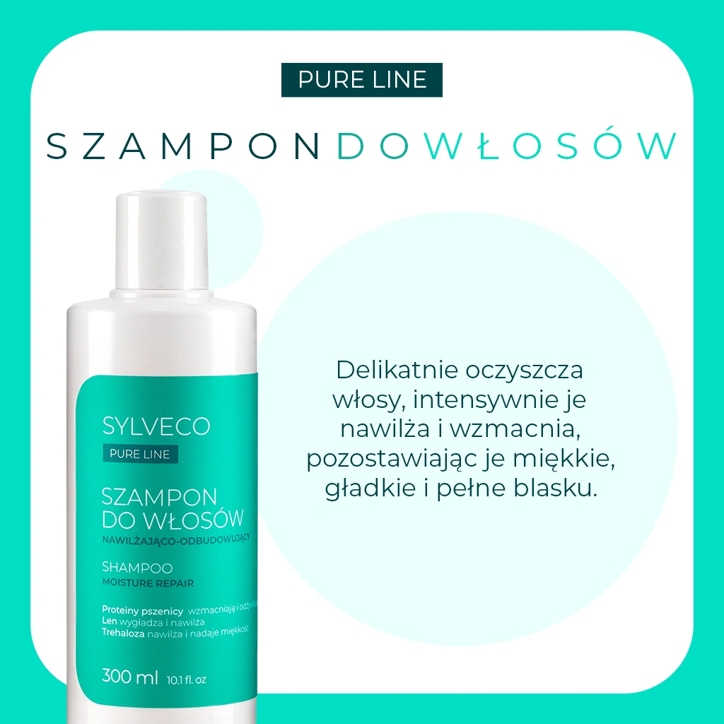 Sylveco Pure Line shampoo capelli ricostituente idratante secchi