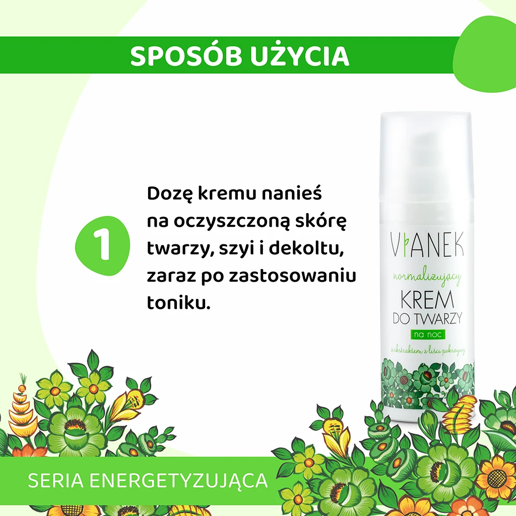 Vianek crema viso notte normalizzante 50 ml