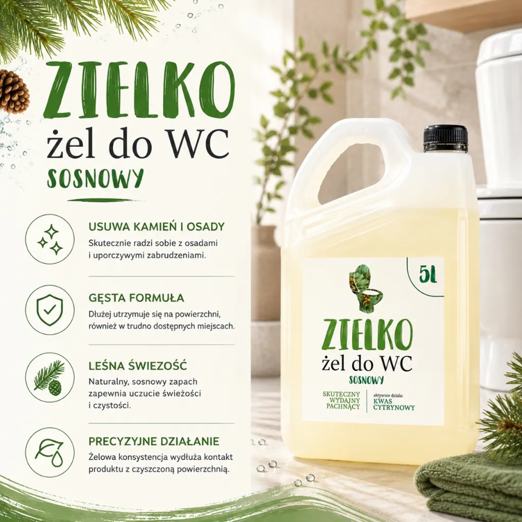 Zielko gel WC pino 5 l anticalcare rinfrescante