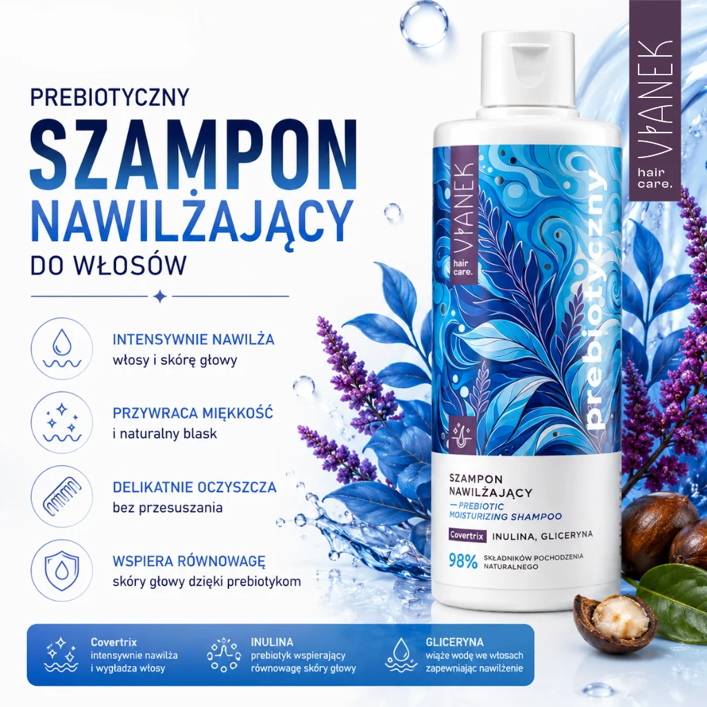Vianek Prebiotyczny shampoo capelli idratante capelli secchi
