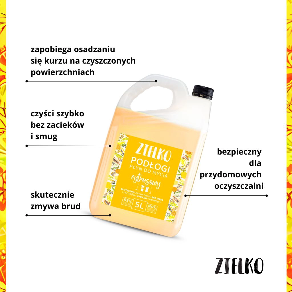 ZIELKO pavimenti detergente agrumi 5L senza aloni