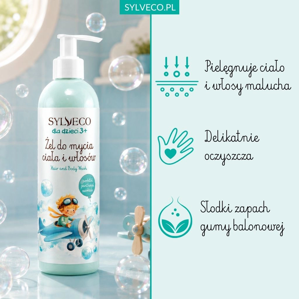 Sylveco Bambini 3+ gel corpo capelli gomma da masticare