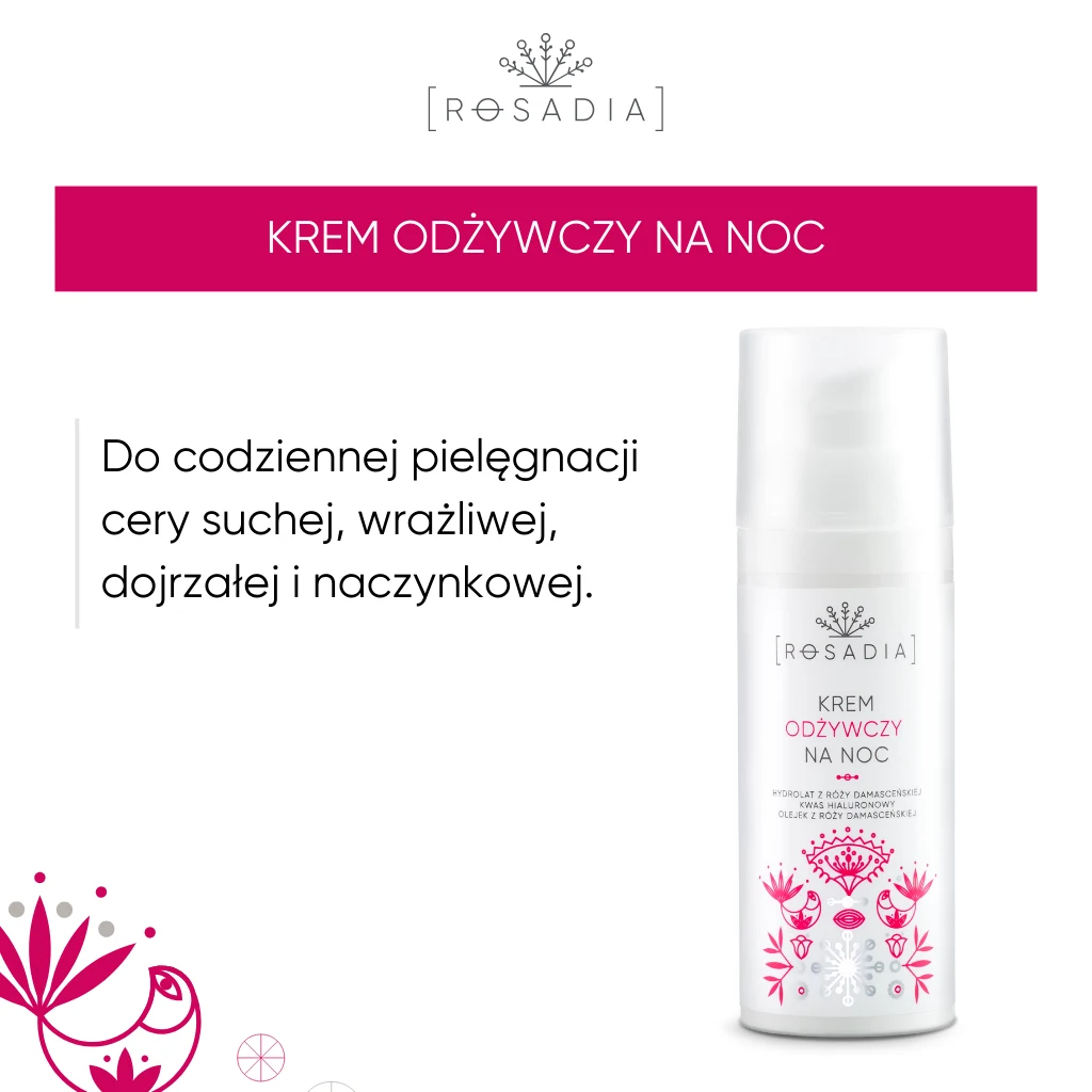 Vianek Rosadia crema viso notte nutriente 50 ml antirughe