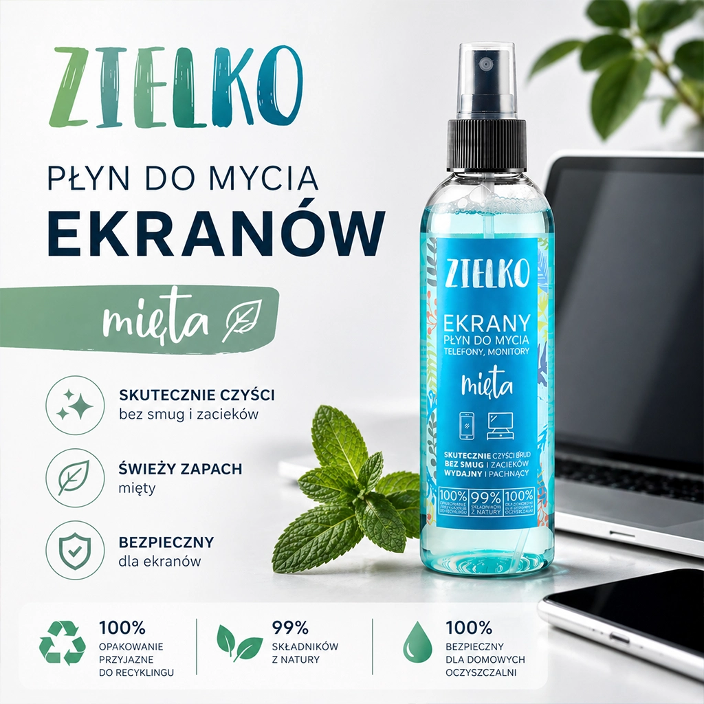 Zielko Detergente Schermi Menta Spray Antipolvere