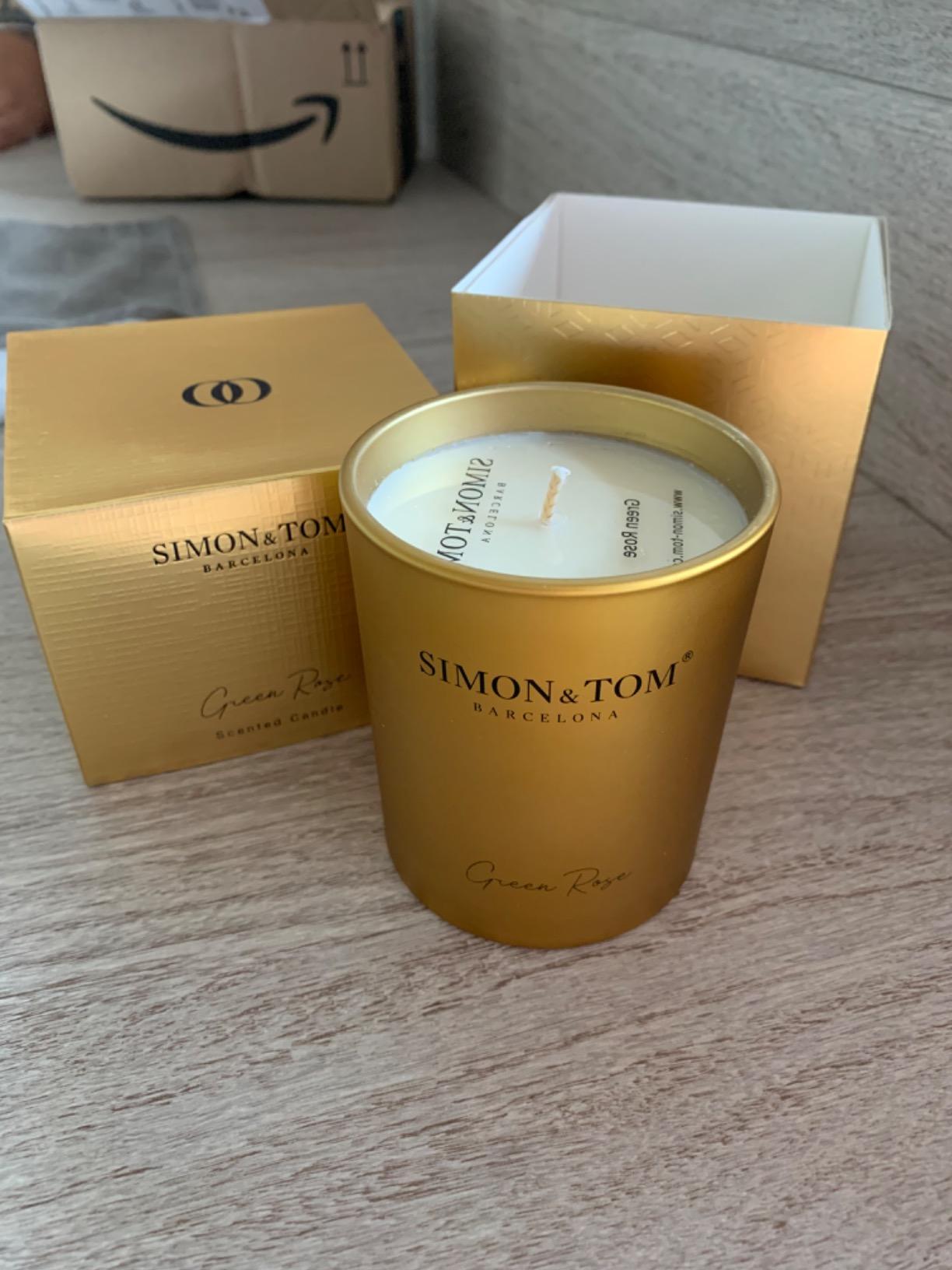 Simon & Tom Candela Profumata Vaniglia Cera Soia vaso bianco
