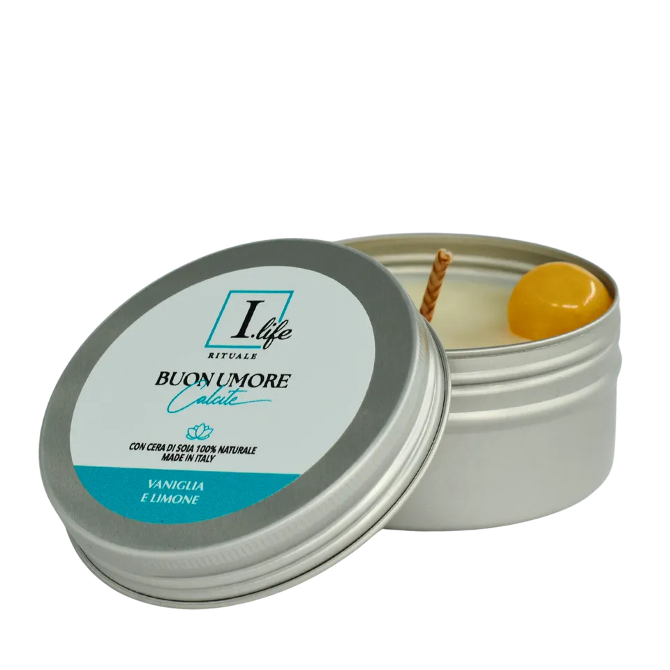 I Life Buon Umore Calcite Candela Tin 100g Vaniglia
