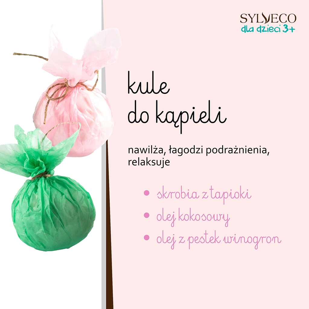Sylveco Bambini 3+ Set Bagno Rosa schiuma e bombe