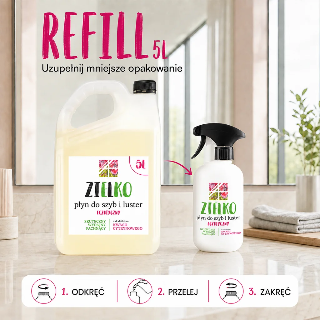 Zielko detergente vetri e specchi 5L senza aloni