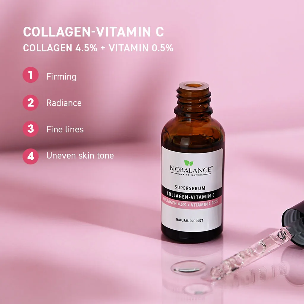 Biobalance Collagen Vitamin C Super Serum siero viso 30 ml rassodante