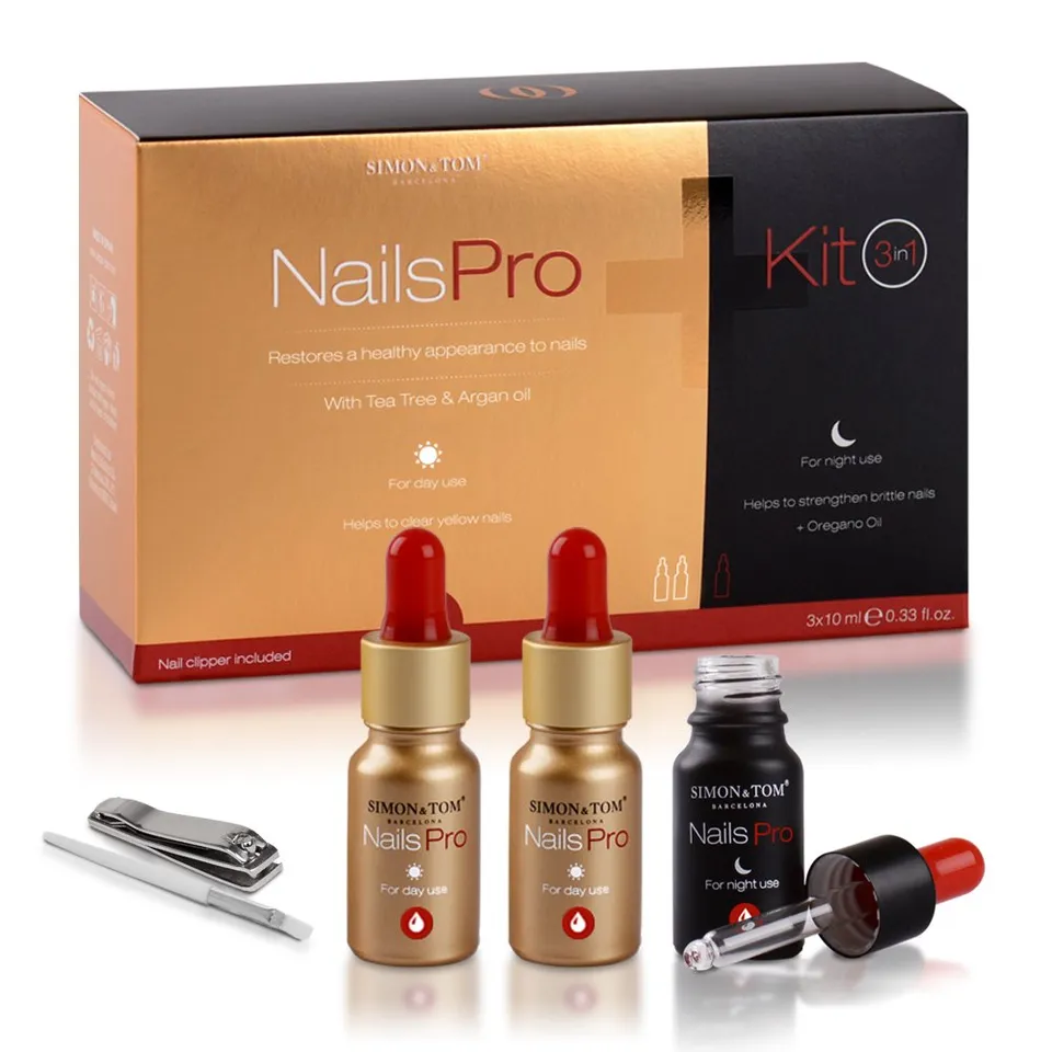 Simon & Tom Nails Pro Kit Trattamento Unghie 3x10 ml Rinforzante