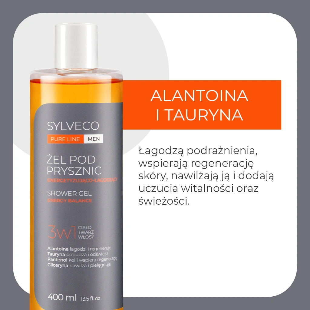 Sylveco Pure Line Men docciaschiuma 3in1 energizzante