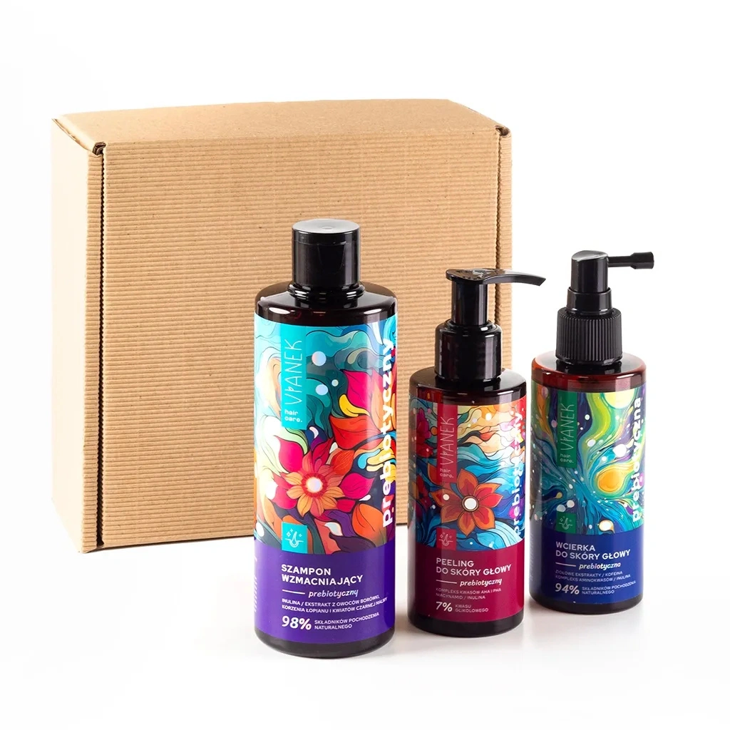 Vianek Prebiotyczny kit capelli shampoo scrub lozione 3 pezzi