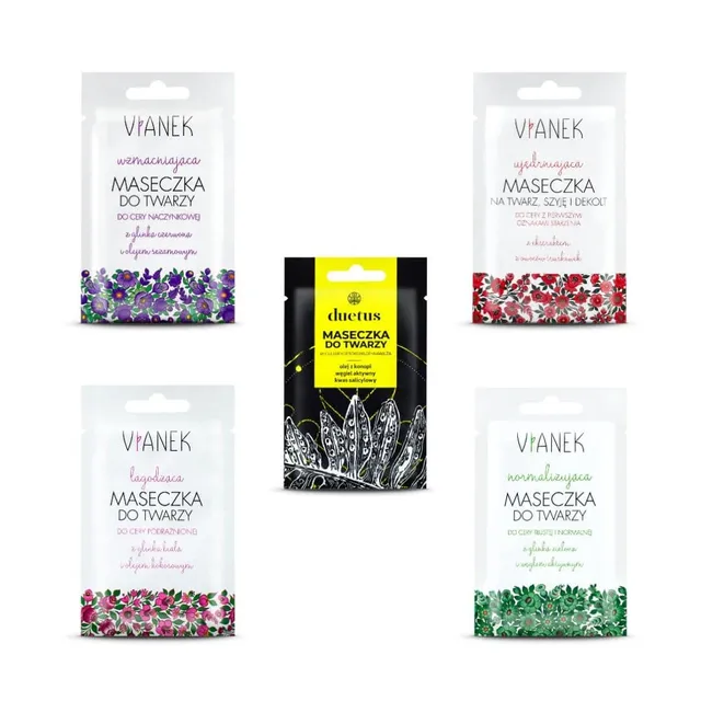 Vianek x Duetus Set 5 Maschere Viso in Bustina Assortite