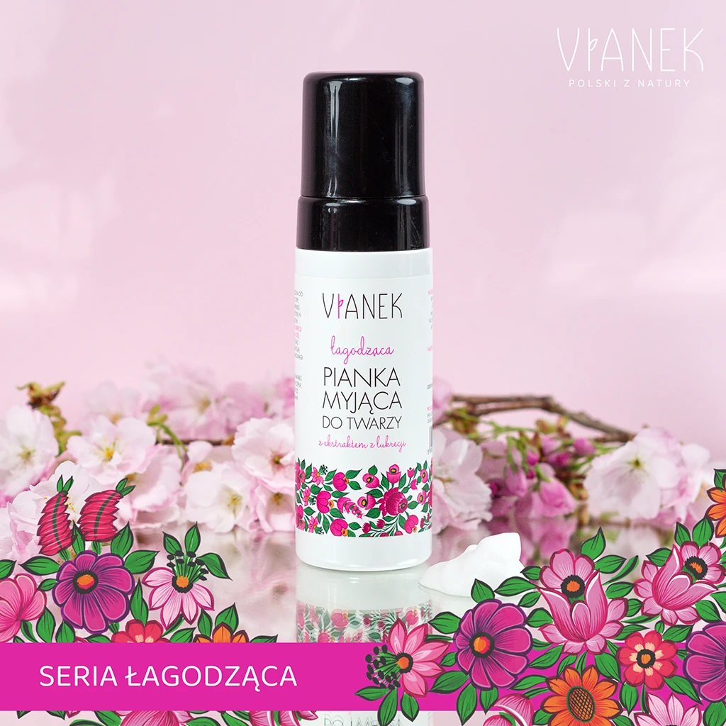 Vianek schiuma detergente viso lenitiva pelle sensibile
