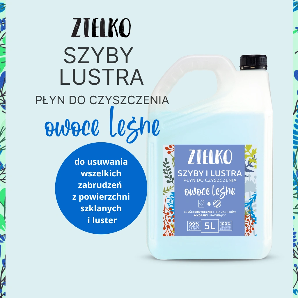 Zielko detergente vetri e specchi frutti di bosco 5l senza aloni