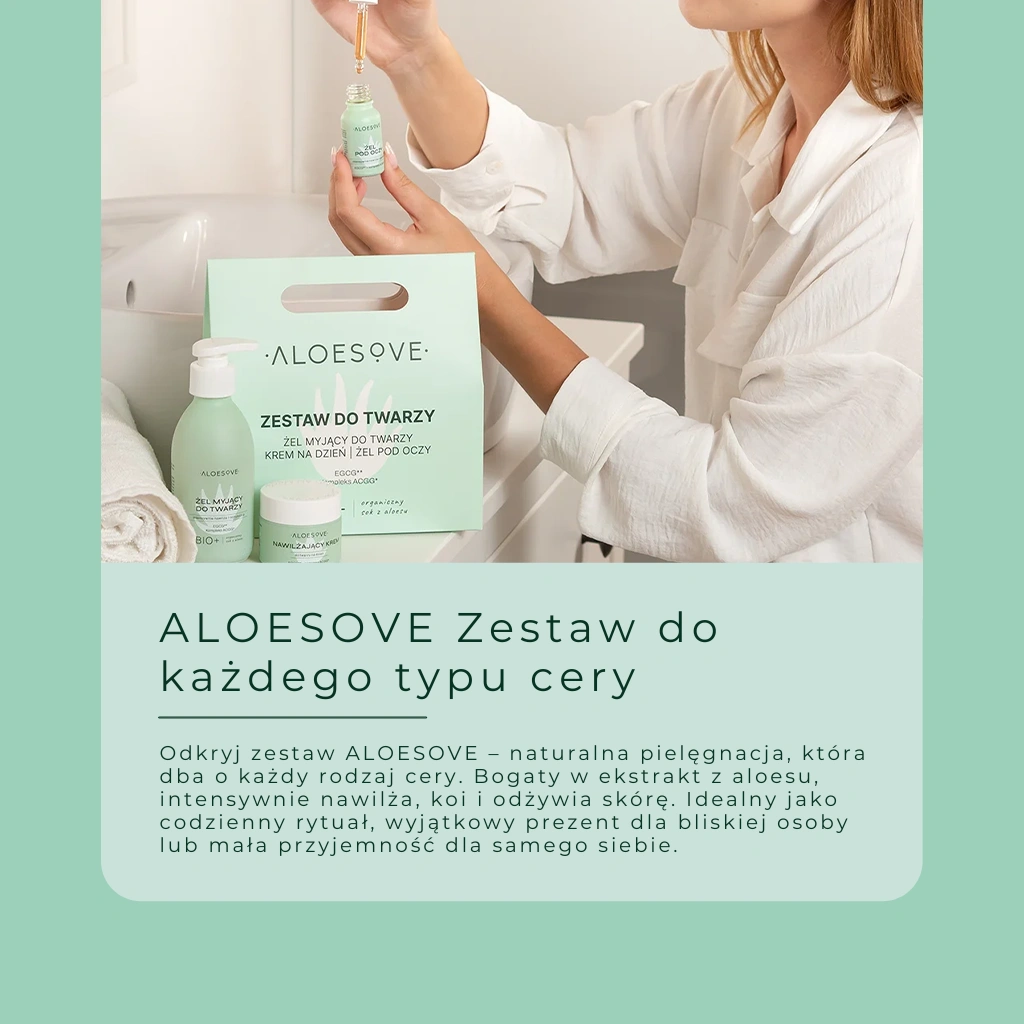 Aloesove Kit Viso Aloe Gel Crema Giorno Contorno Occhi