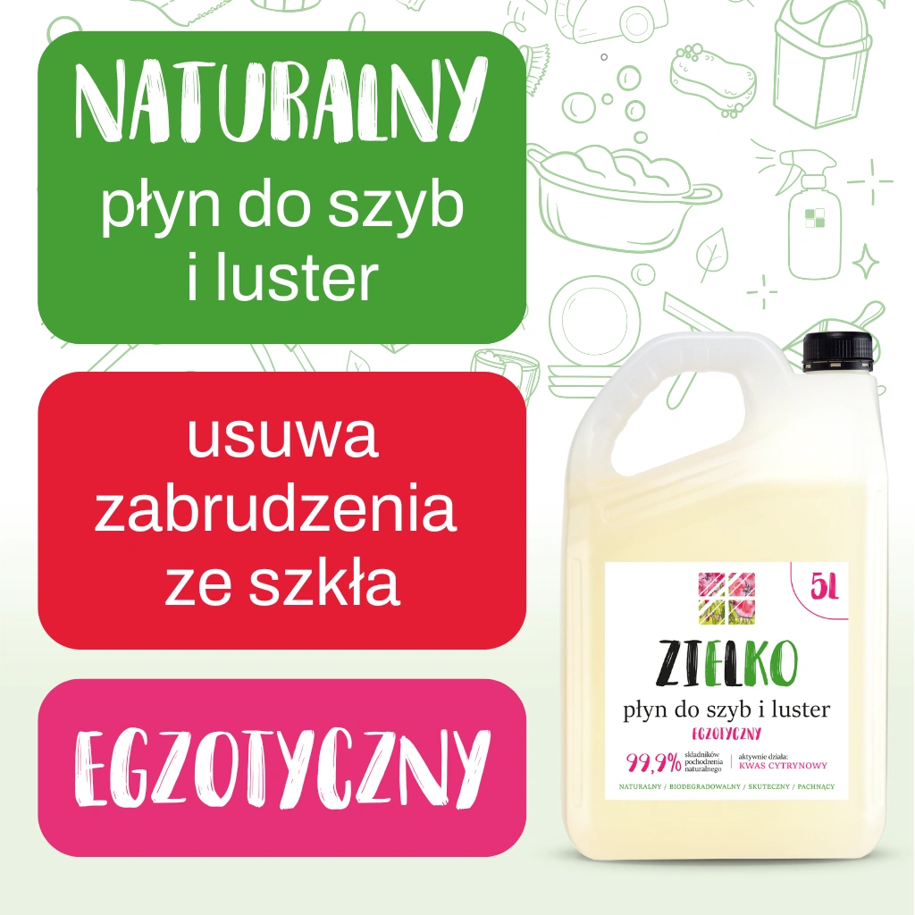 Zielko detergente vetri e specchi 5L senza aloni