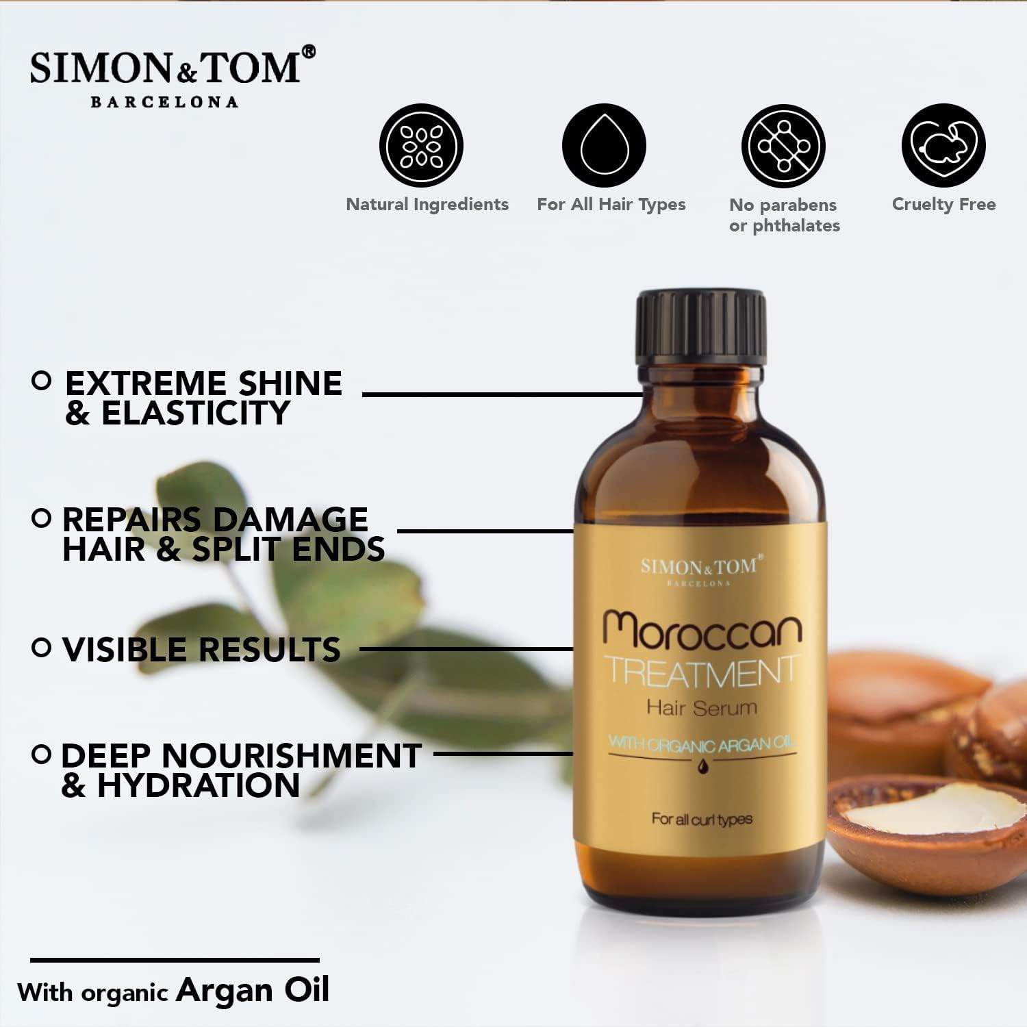 Simon & Tom Moroccan Siero Capelli Argan 100 ml Anticrespo