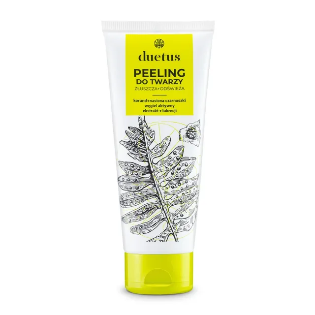 Duetus Scrub Viso Peeling Pelle Mista 75 ml Carbone Attivo