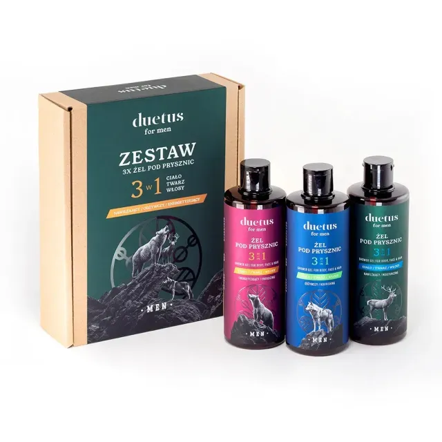 Vianek Duetus For Men set gel doccia 3in1 uomo 3 pezzi