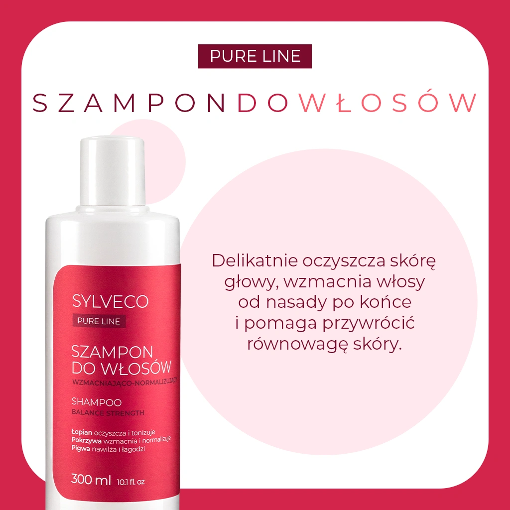 Sylveco Pure Line Shampoo Rinforzante Normalizzante grassi
