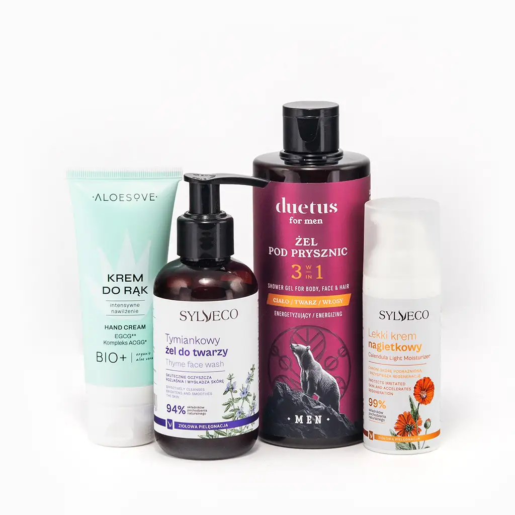 Sylveco set quotidiano uomo 4 pezzi gel doccia e viso