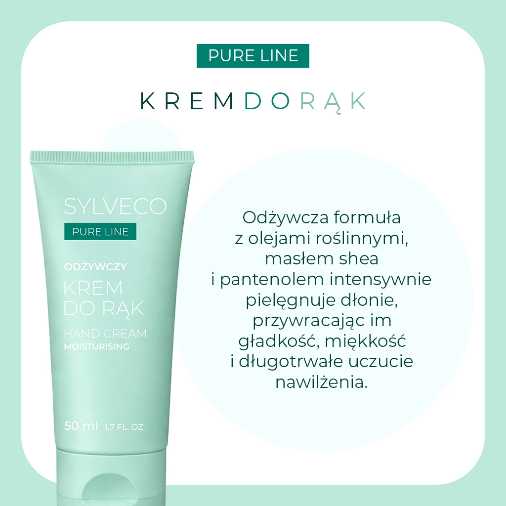 Sylveco Pure Line crema mani nutriente pelli secche