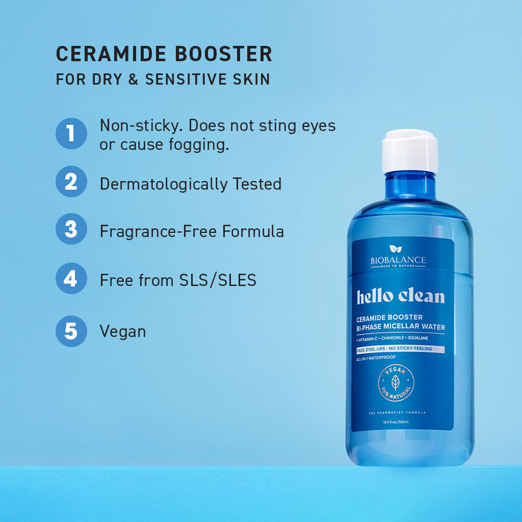 Biobalance Hello Clean Ceramide Booster acqua micellare 500 ml
