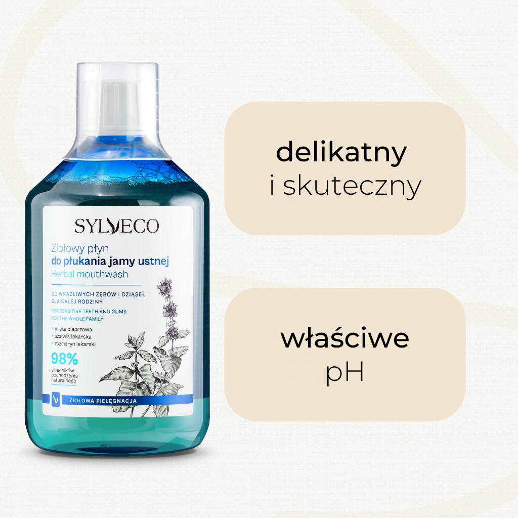 Sylveco collutorio erbe e menta 500 ml gengive sensibili