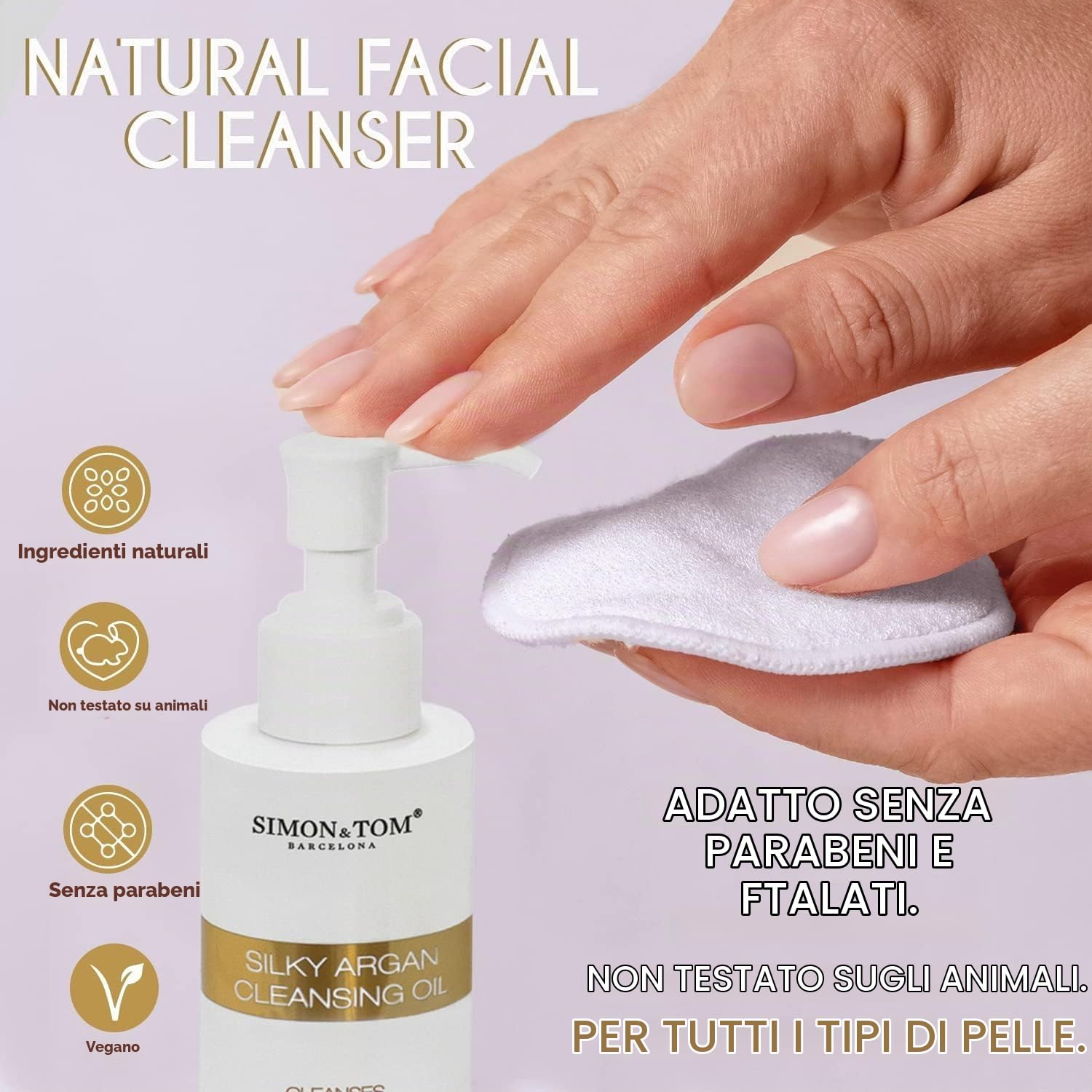 Simon & Tom Olio Struccante Viso Argan e Jojoba 150 ml waterproof