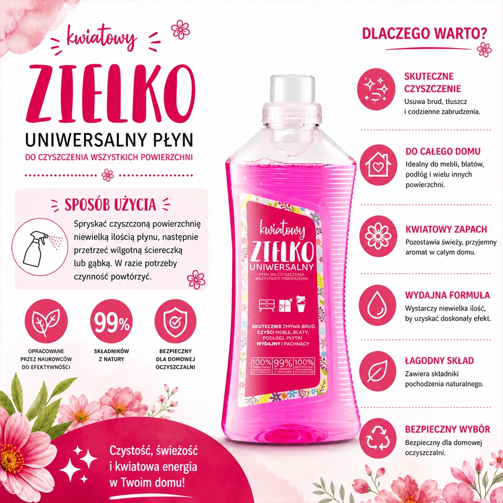 Zielko Universale Detergente Multiuso 1 L Fiori