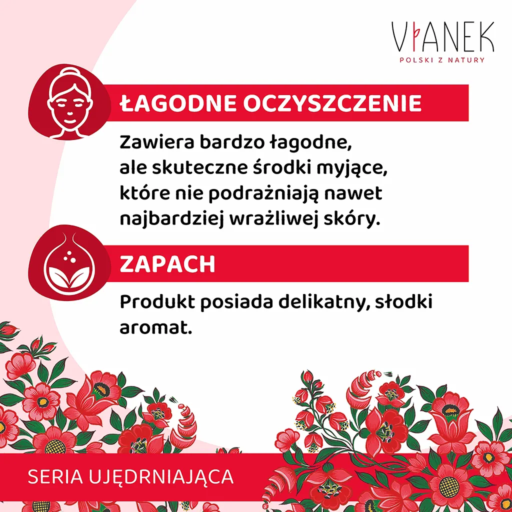 Vianek gel detergente viso rivitalizzante fragola 150 ml