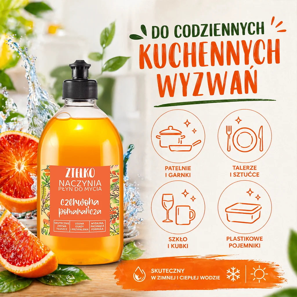 Zielko detersivo piatti arancia rossa sgrassante 500 ml