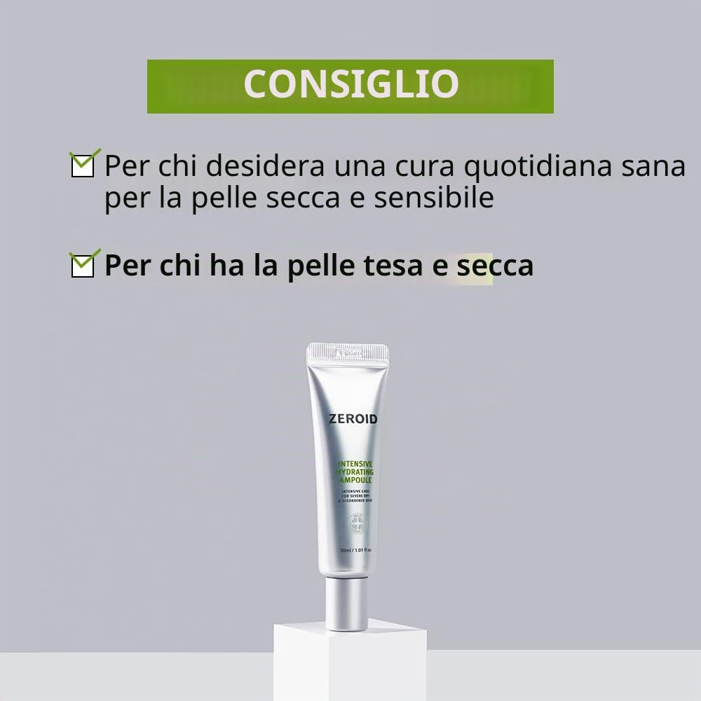 Zeroid Intensive Ampolla Idratante viso 30 ml ialuronico