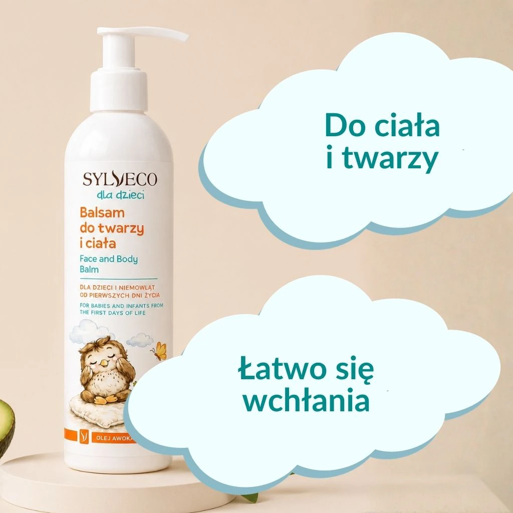 Sylveco Kids balsamo viso corpo olio avocado