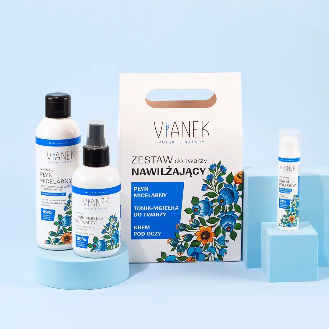 VIANEK Classico set viso idratante 3 pezzi borsetta