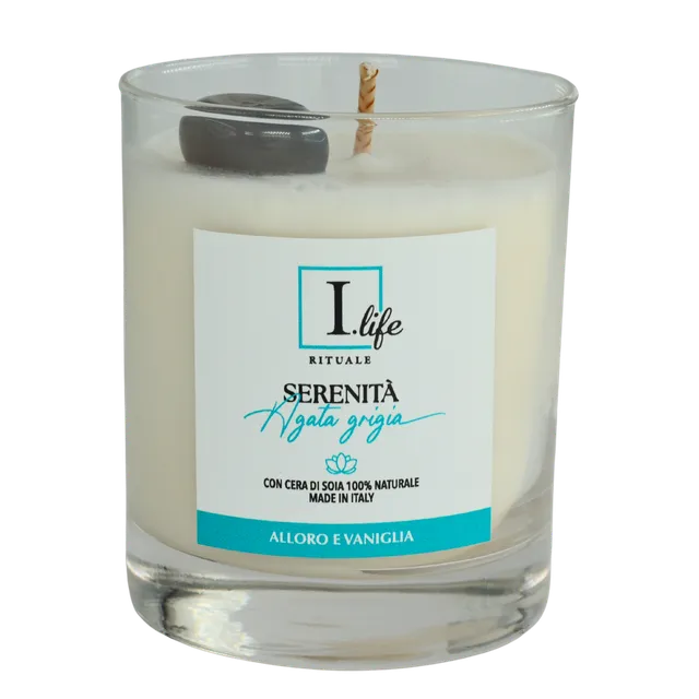 I Life Serenità Candela Profumata Agata Grigia 170 g