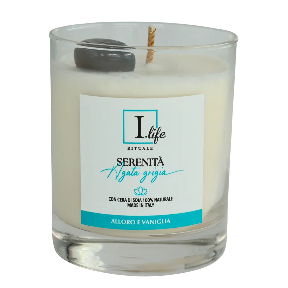 I Life Serenità Candela Profumata Agata Grigia 170 g