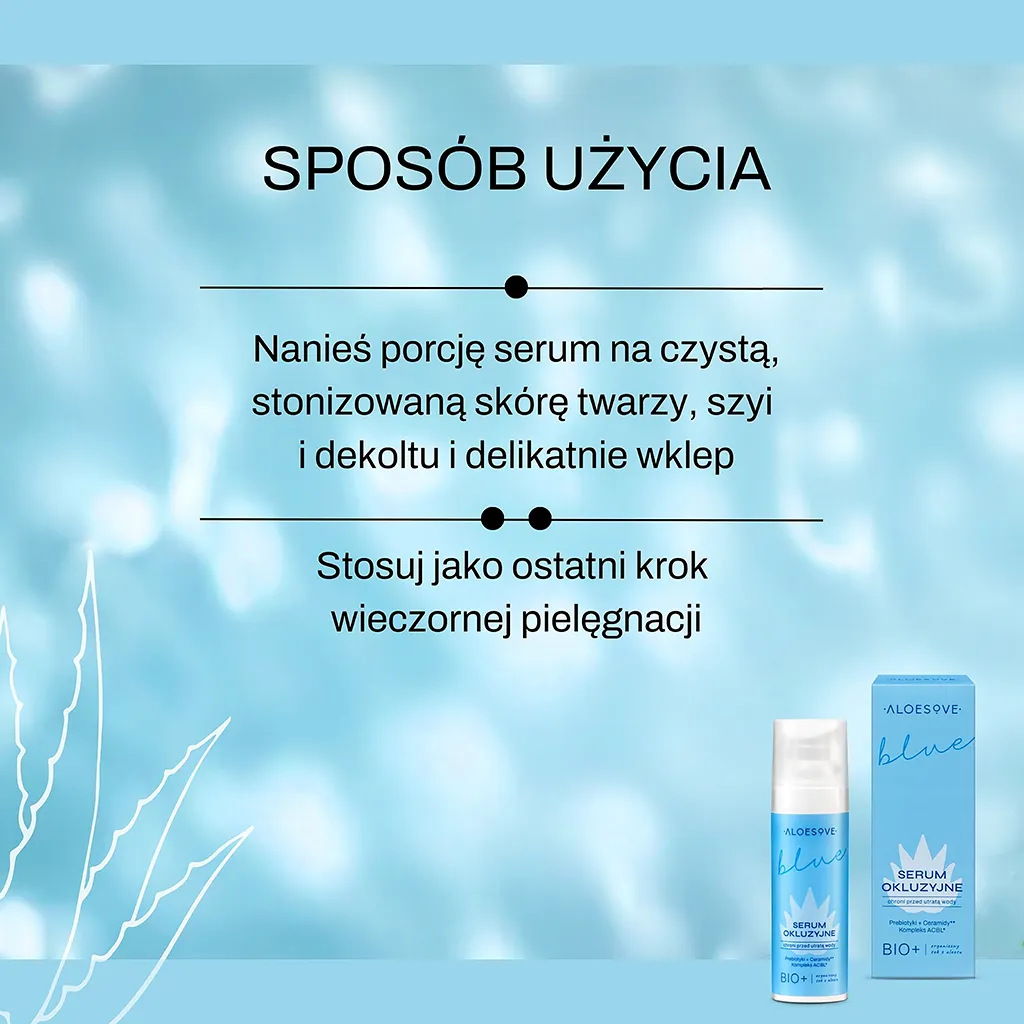 Aloesove Blue siero occlusivo viso ceramidi pelle secca