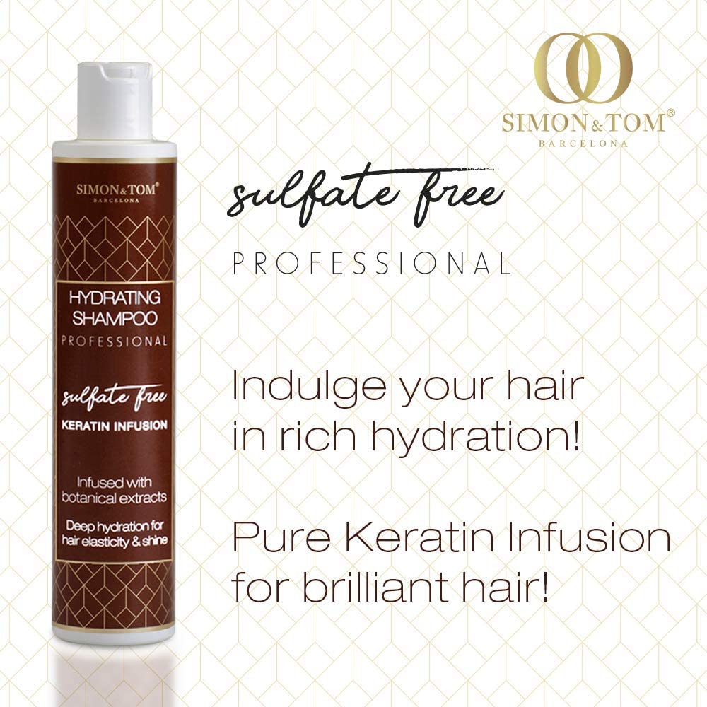 Simon & Tom Shampoo Idratante Cheratina 250 ml Senza Solfati