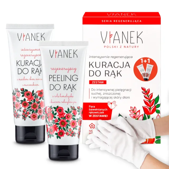 Vianek Kit Mani Rigenerante Peeling + Crema 75 ml